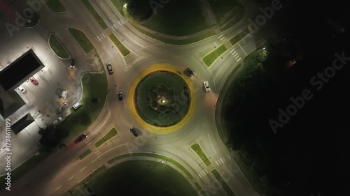 Night roundabout, Freeport, Grand Bahama, Bahamas. November 12th 2025

