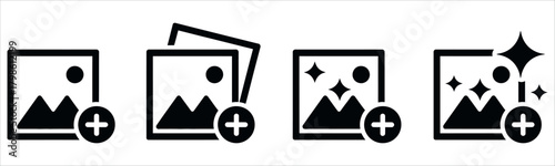 Add a stunning professional touch with these modern image upload icons for your creative designs and social media content, simple and elegant.