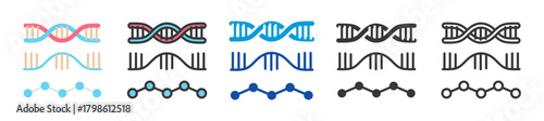 gene expression icon set multi style various collection