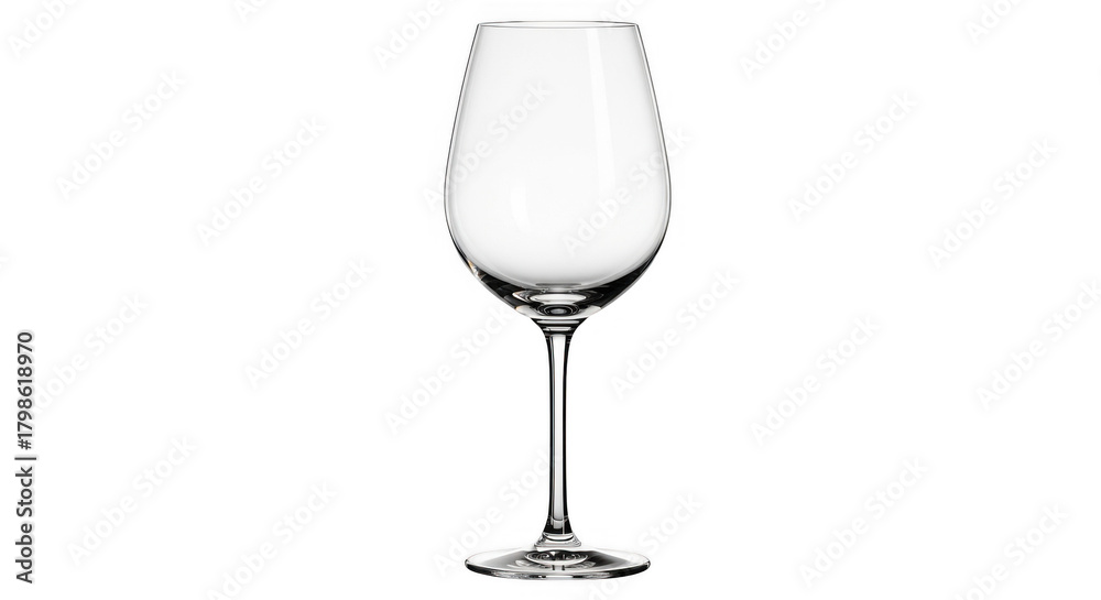 Obraz premium Elegant Empty Wine Glass on White Background.