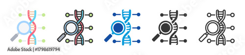 genomic icon set multi style various collection