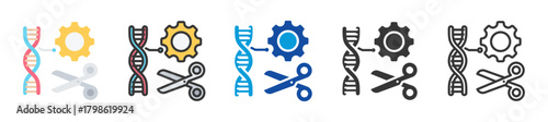 crispr icon set multi style various collection