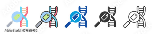 genetic marker icon set multi style various collection