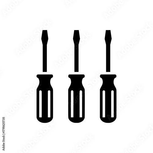 set of screwdriver bits isolated