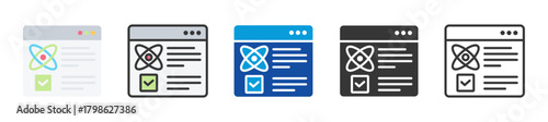 quantum register icon set multi style various collection