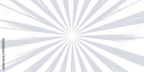 Ray sun light. Sunburst background. Radial circle line. Pattern starburst. Comic beam lines. Sun effect rays. Abstract firework. Concentration stripe. Cartoons lightning style. Vector illustration