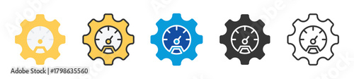 speed control icon set multi style various collection