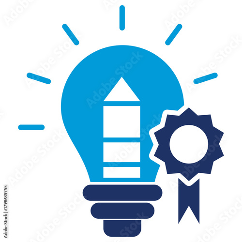 Originality Flat Blue Icon