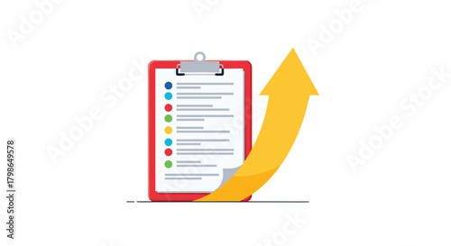 A visual representation of business growth objectives and a detailed checklist for planning success.
