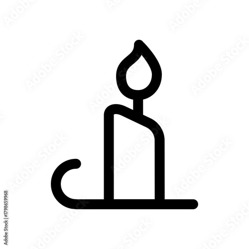 Candle Holder / Lit Candle