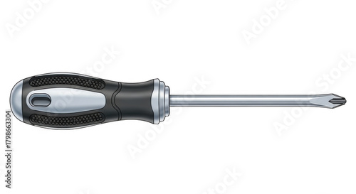 Phillips head screwdriver tool isolated on white background.