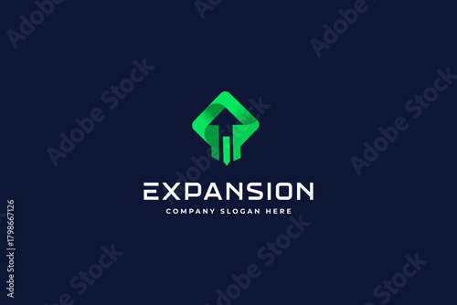 Expand logo design vector illustration.