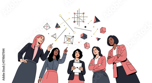 Diverse Businesswomen Discussing Data Analytics Innovation