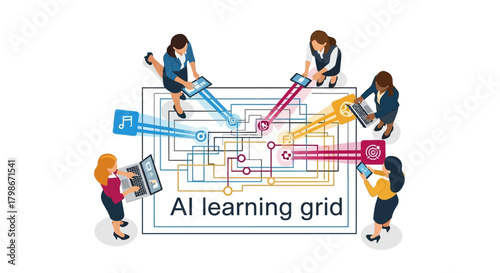Collaborative AI Learning Grid Network with Business Professionals