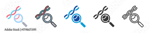 genetics icon set multi style various collection