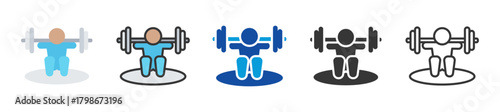 exercise icon set multi style various collection