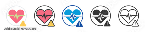 heart disease icon set multi style various collection
