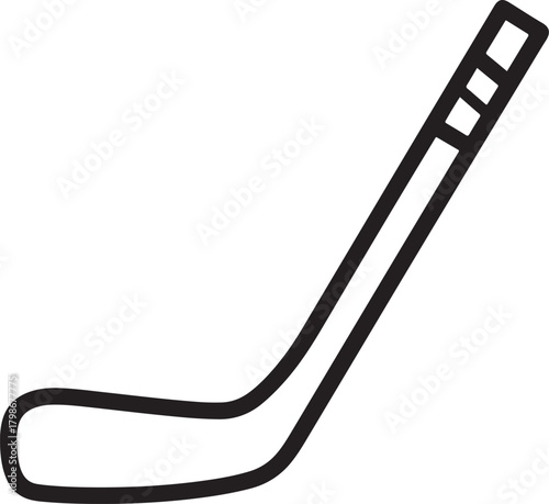 Single Hockey Stick Outline Icon ice hockey sport