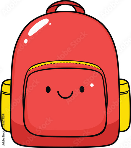 school bag with school supplies