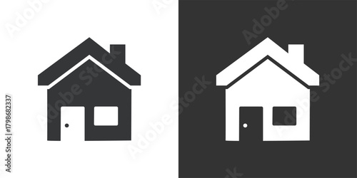 Home icon. Solid glyph series icon