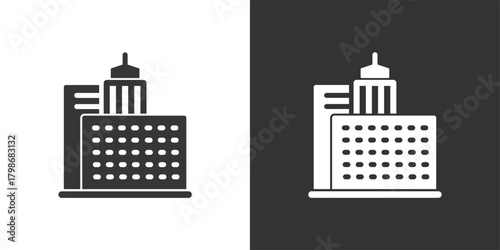 Skyscraper Building icon. Solid glyph series icon