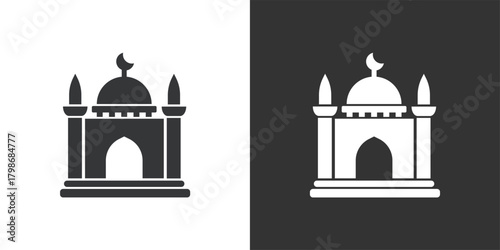 Mosque icon. Solid glyph series icon