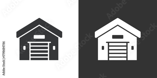 Distribution Facility icon. Solid glyph series icon