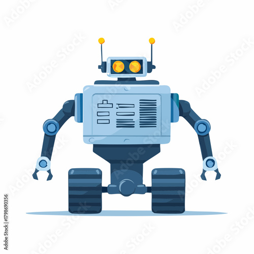 vector illustration of a future robot