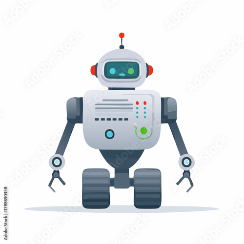 vector illustration of a future robot