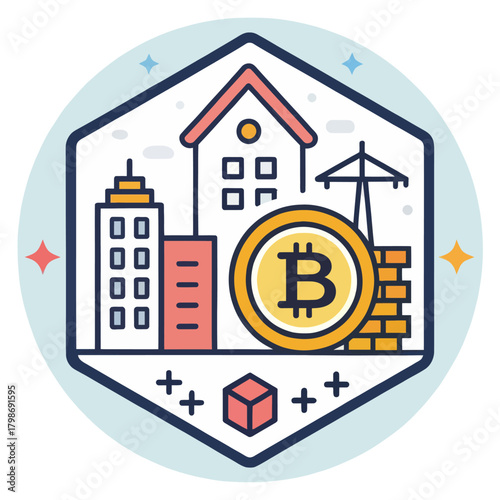 Abstract Cryptocurrency Icon Representing Digital Assets