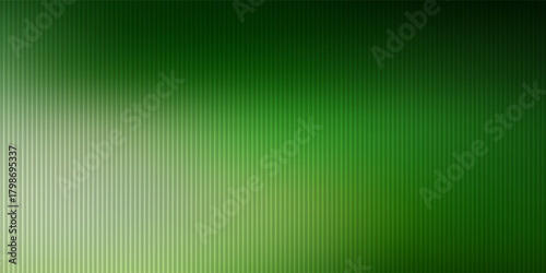 Dark green neon gradient ribbed glass. Vector ribbed glass texture background. Mesh gradient. acrylic ribbed bath surface. Reeded glass background semitransparent overlay. Bath wall window