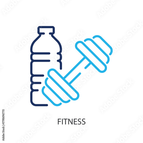 Fitness thin line icons. Original vector illustration.