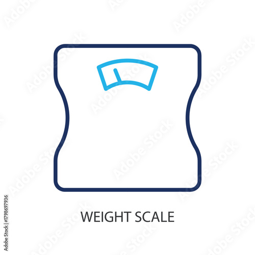 Weight scale thin line icons. Original vector illustration.