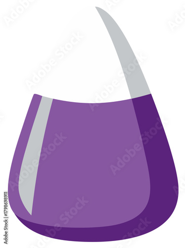 Abstract violet purse design isolated element for lifestyle and shopping themes