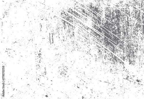 Distressed grunge texture with scratches and speckles on white background abstract pattern vector