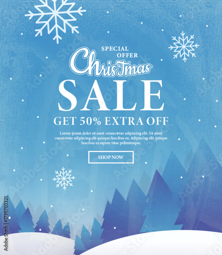 Christmas sales promotion banner