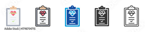 medical check up icon set multi style various collection