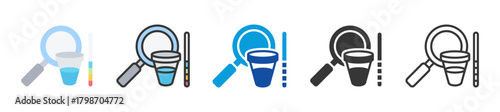 urine test icon set multi style various collection