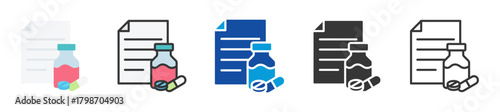prescription icon set multi style various collection