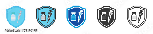 vaccination icon set multi style various collection