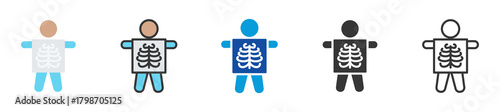 chest x ray icon set multi style various collection