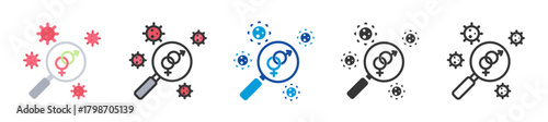chlamydia test icon set multi style various collection