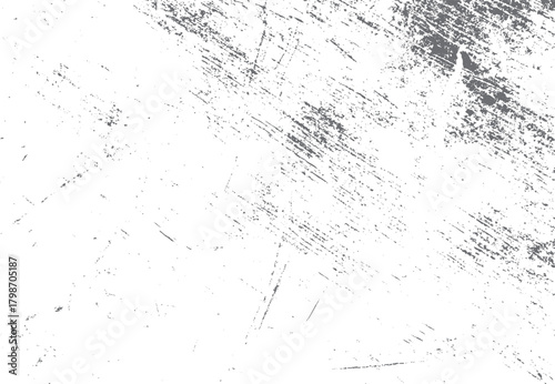 White surface with scattered dark gray textured scratches and speckles creating a distressed grunge effect