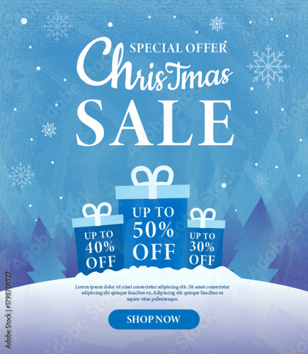 Christmas sales promotion banner