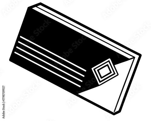 Black and white illustration of a military insignia