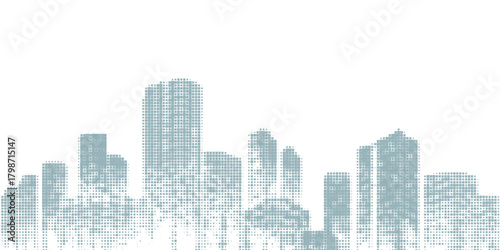City buildings abstract background. Smart city, urban concept, real estate, organization office, future cityscape, skyline panorama, skyscraper architecture, building construction tech concept.
