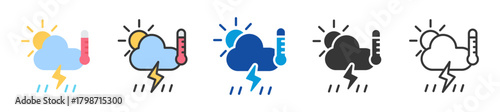 atmospheric condition icon set multi style various collection