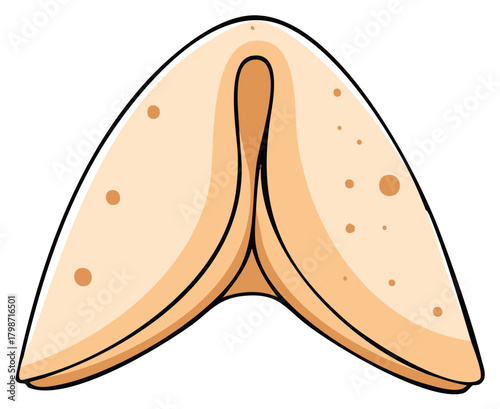 Iconic fortune cookie, Asian dessert, lucky symbol, Chinese cuisine, tasty confectionery