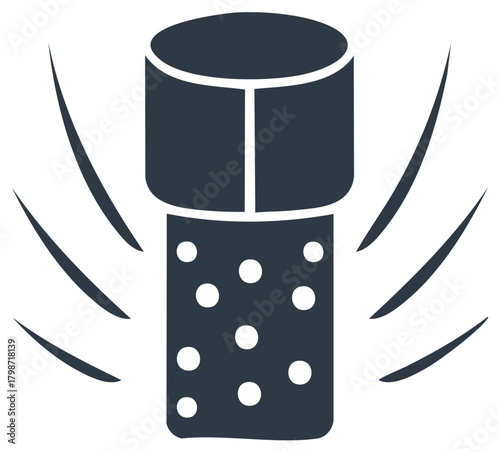 Abstract Vaporizer Illustration with Dots and Lines Emanating for Adobe Stock