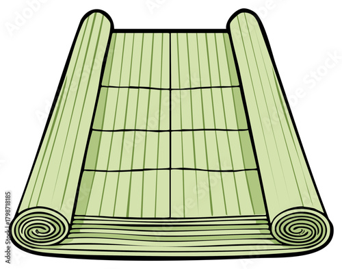 Traditional reed boat vector illustration of ancient papyrus watercraft